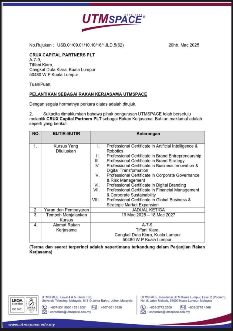 UTMSPACE Professional Certificate Courses